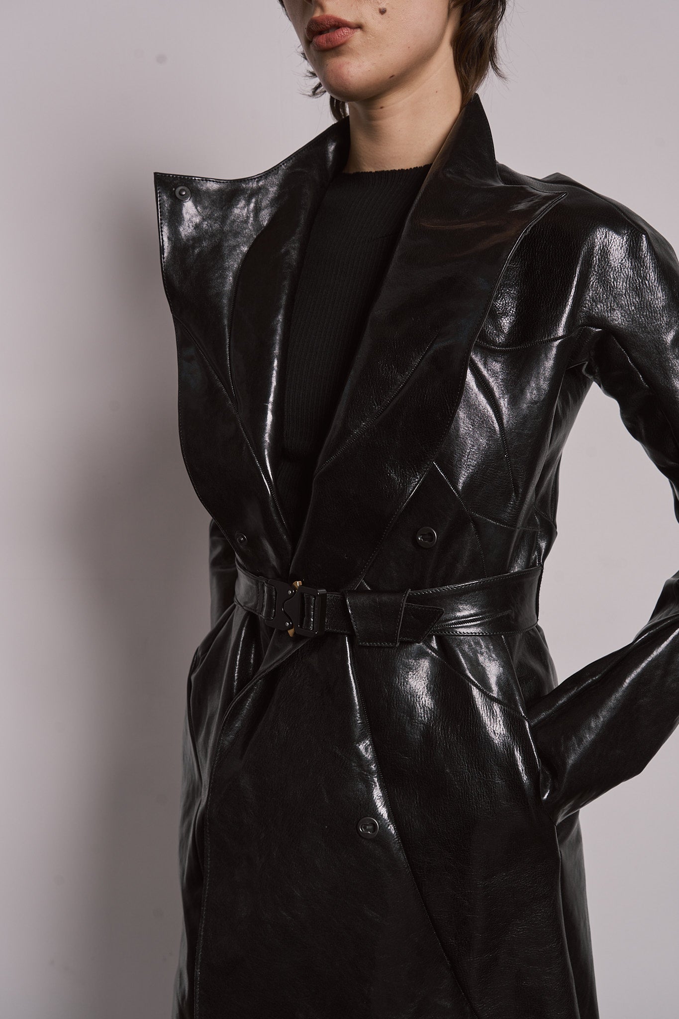 DISTORTION BIKER COAT