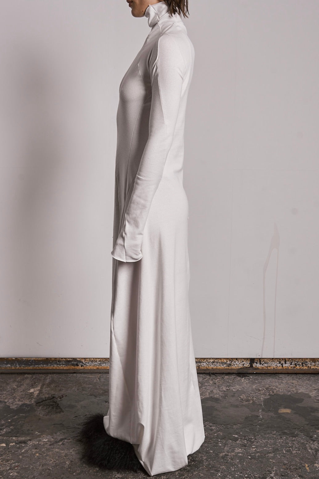 DISTORTION TURTLENECK DRESS