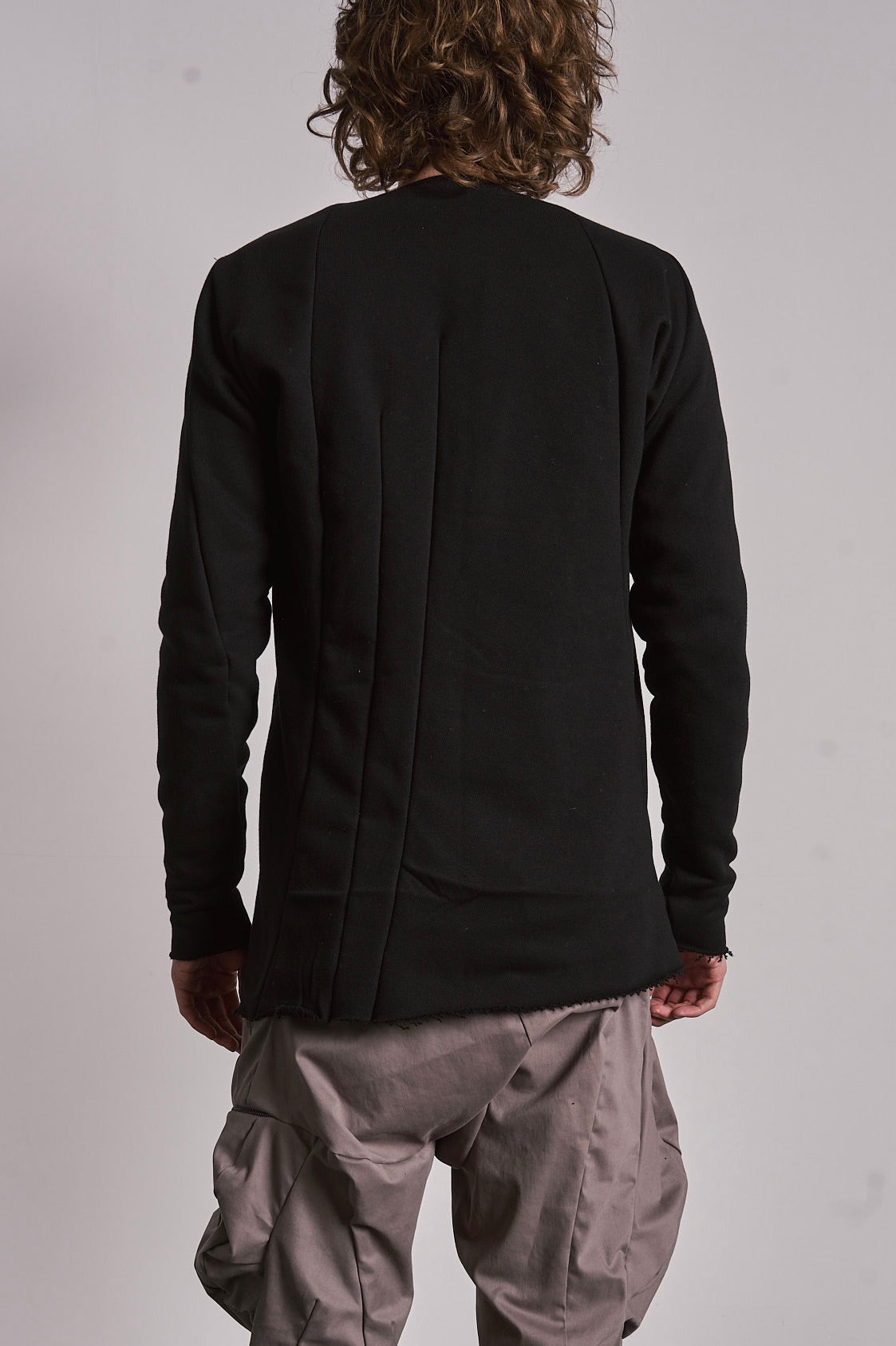 DISTORTION LONG T-SHIRT ZIPPED