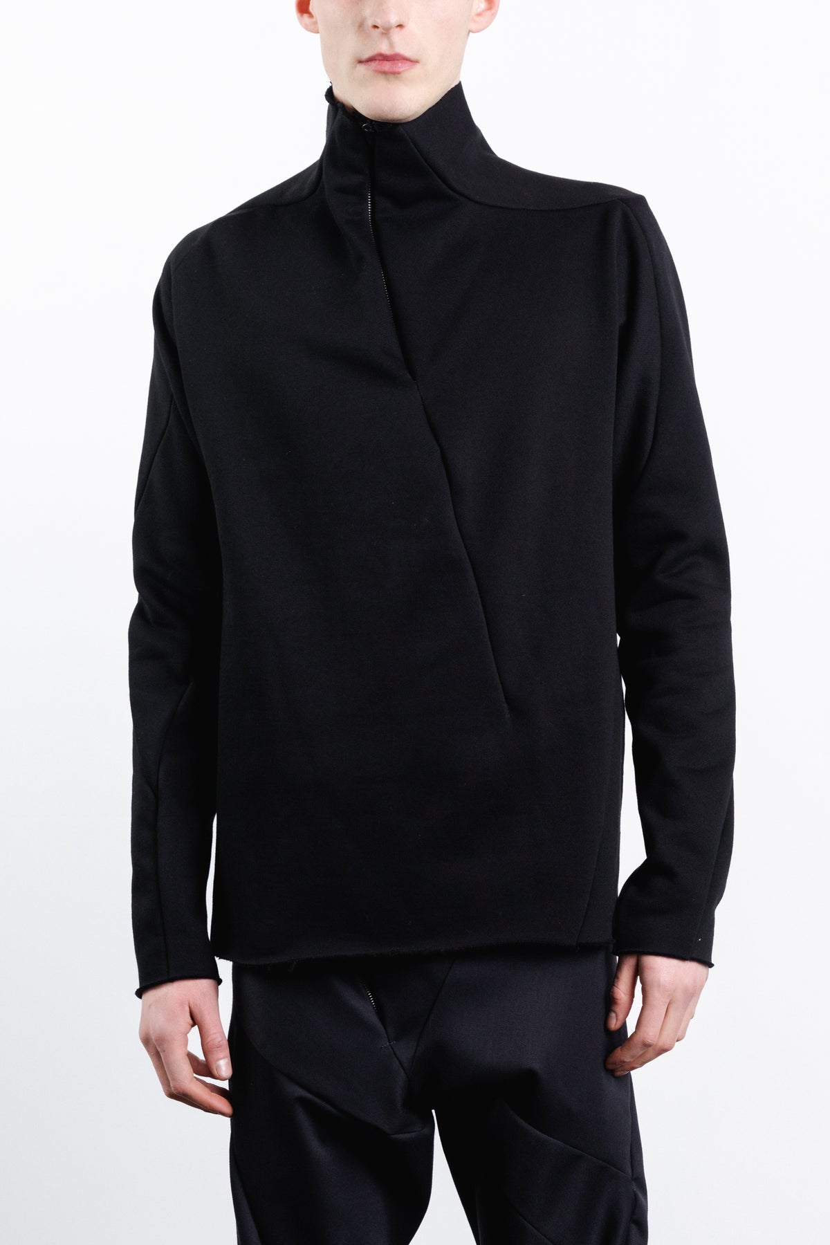 DISTORTION HALF ZIP SWEATER