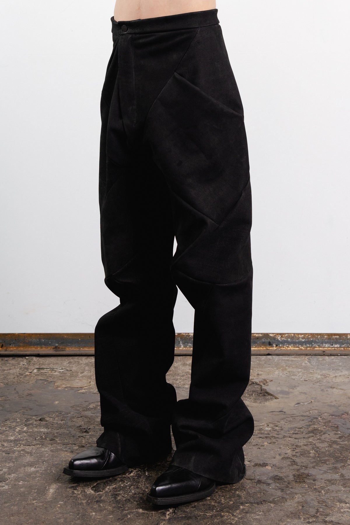 DISTORTION HIGH WAIST BAGGY PANTS