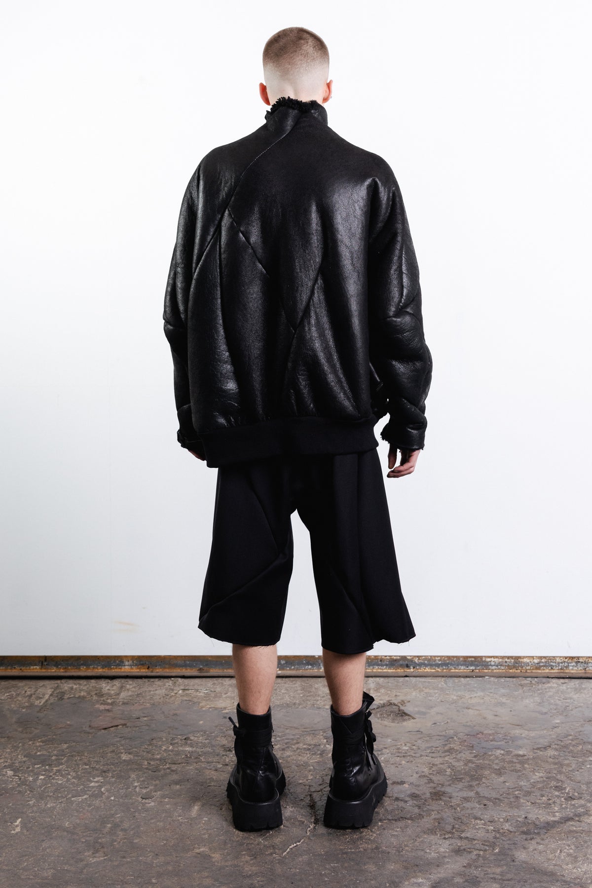 DISTORTION MAXI BOMBER JACKET