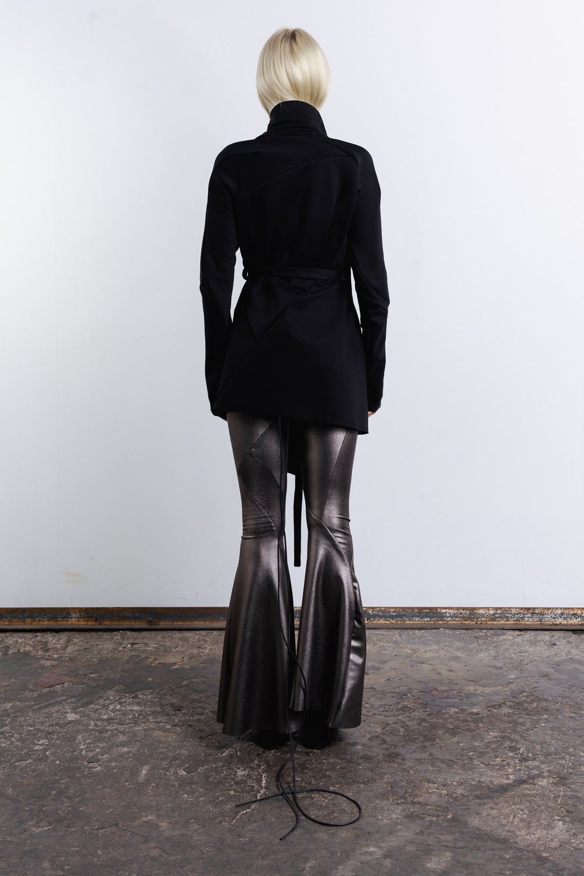 DISTORTION BELTED CARDIGAN MID-LENGTH