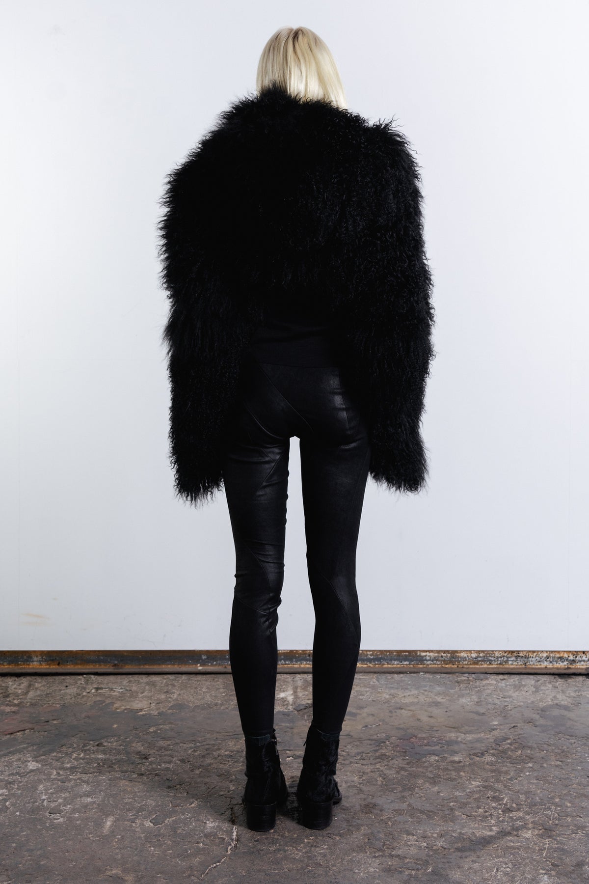 DISTORTION CROPPED HOODED JACKET