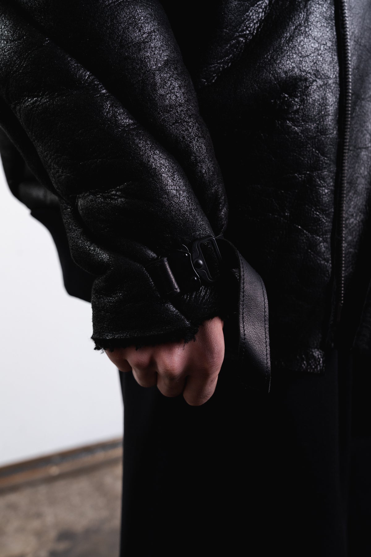 DISTORTION MAXI BOMBER JACKET