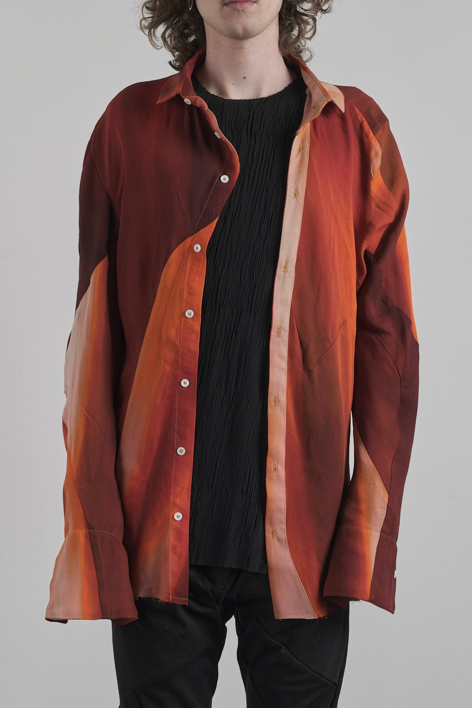 DISTORTION BUTTON DOWN SHIRT – Shirt, LEON EMANUEL BLANCK