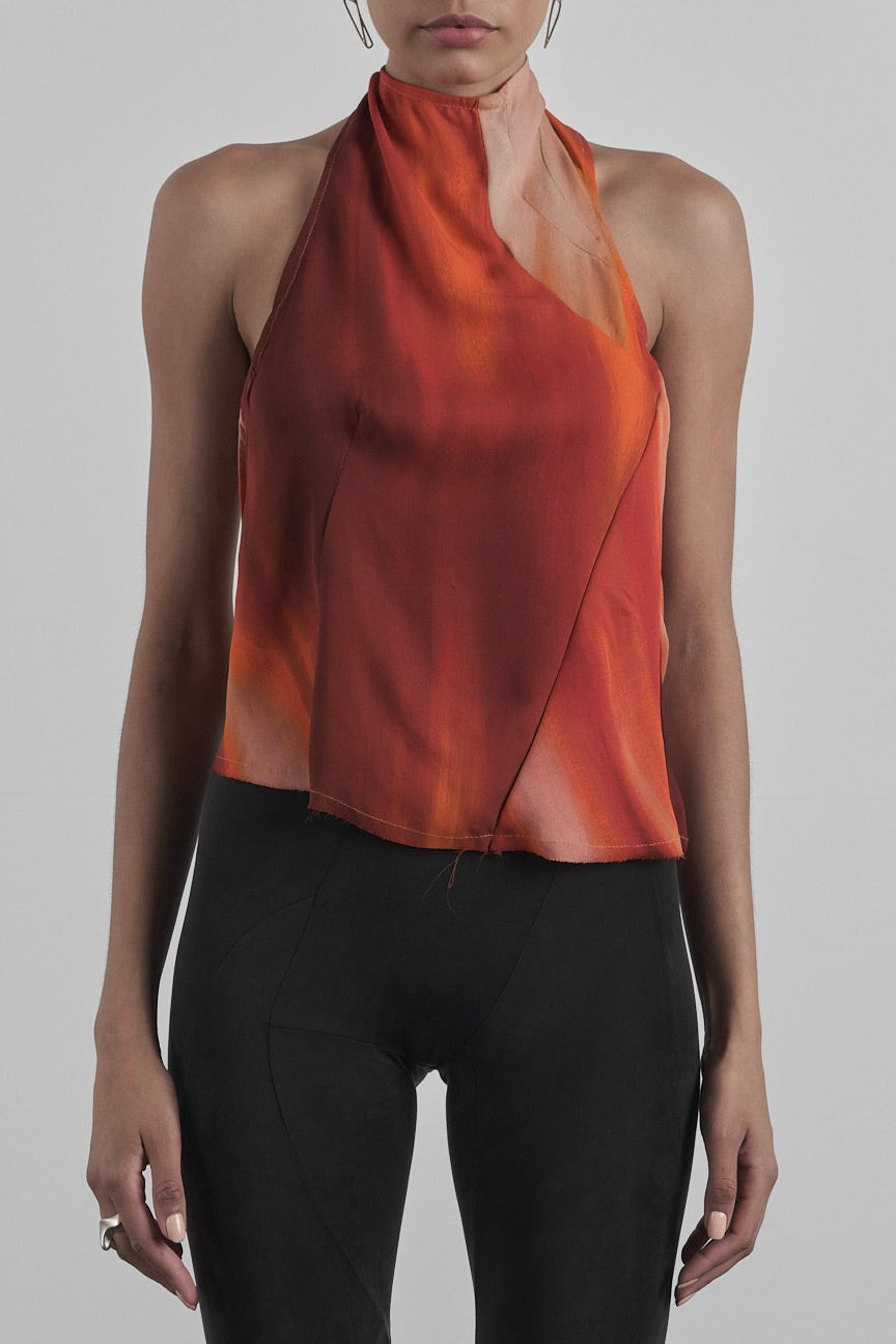 DISTORTION CHOKER TOP – Top, LEON EMANUEL BLANCK