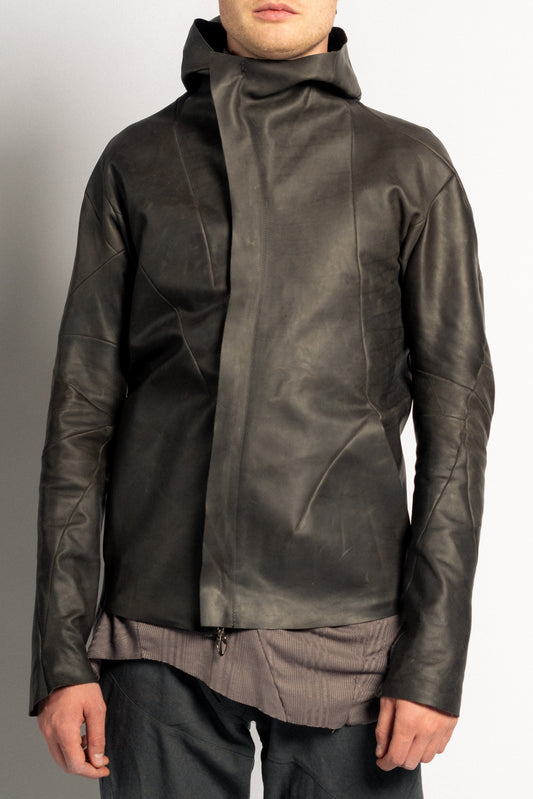 DISTORTION HOODED AVIATOR JACKET