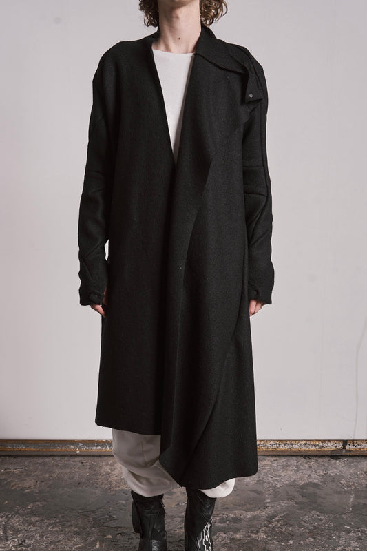 DISTORTION EXTENDED WRAP SHIRT