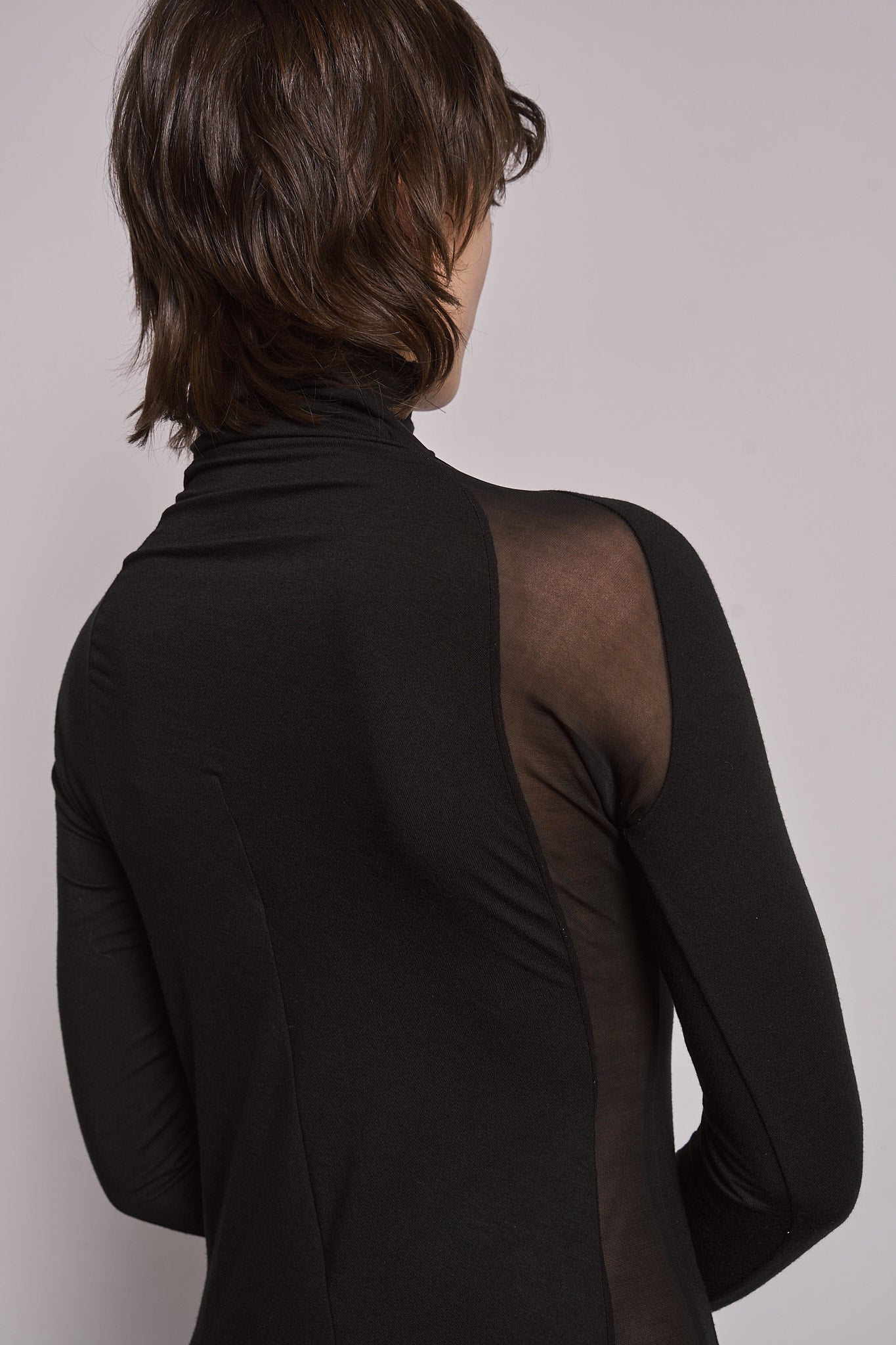 DISTORTION TURTLENECK DRESS