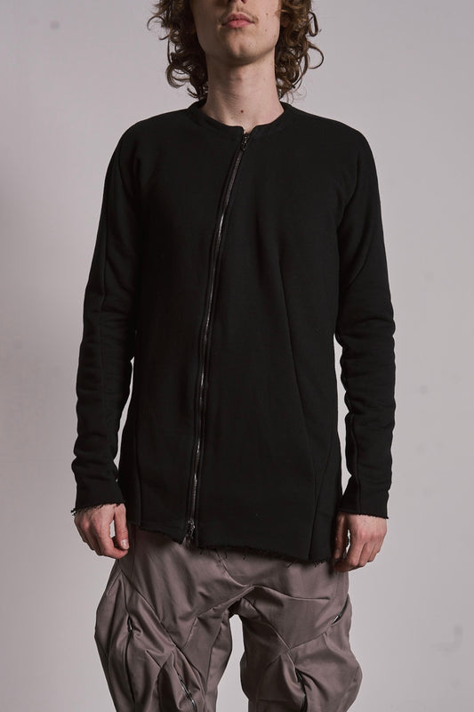DISTORTION LONG T-SHIRT ZIPPED