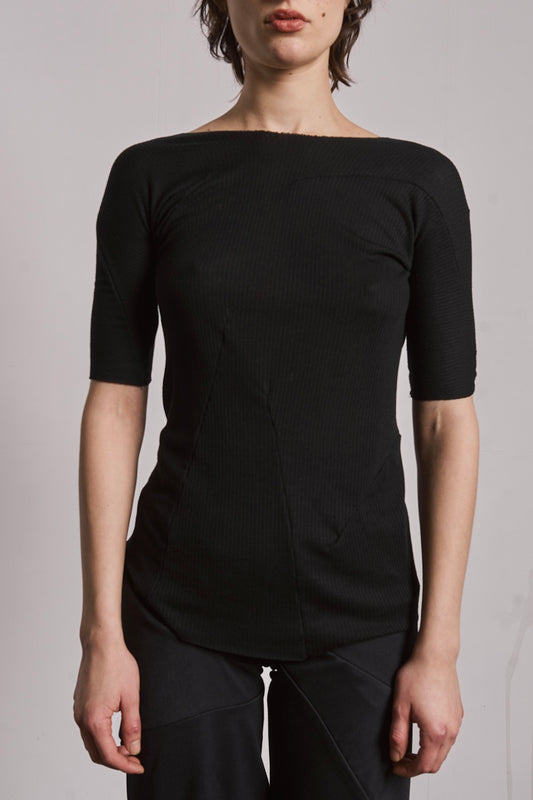 DISTORTION LOW BACK T-SHIRT