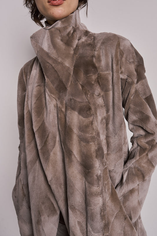 DISTORTION FOLDOVER COAT