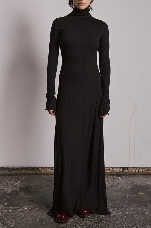 DISTORTION TURTLENECK DRESS