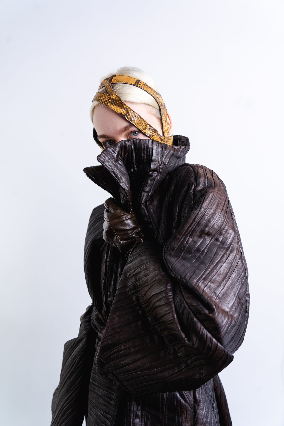 DISTORTION MAXI BOMBER JACKET