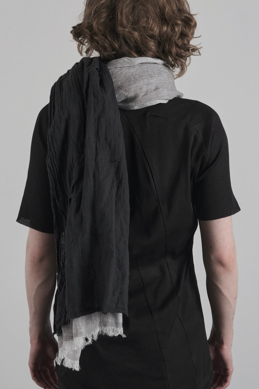 DISTORTION 2 LAYER SCARF – Scarf, LEON EMANUEL BLANCK
