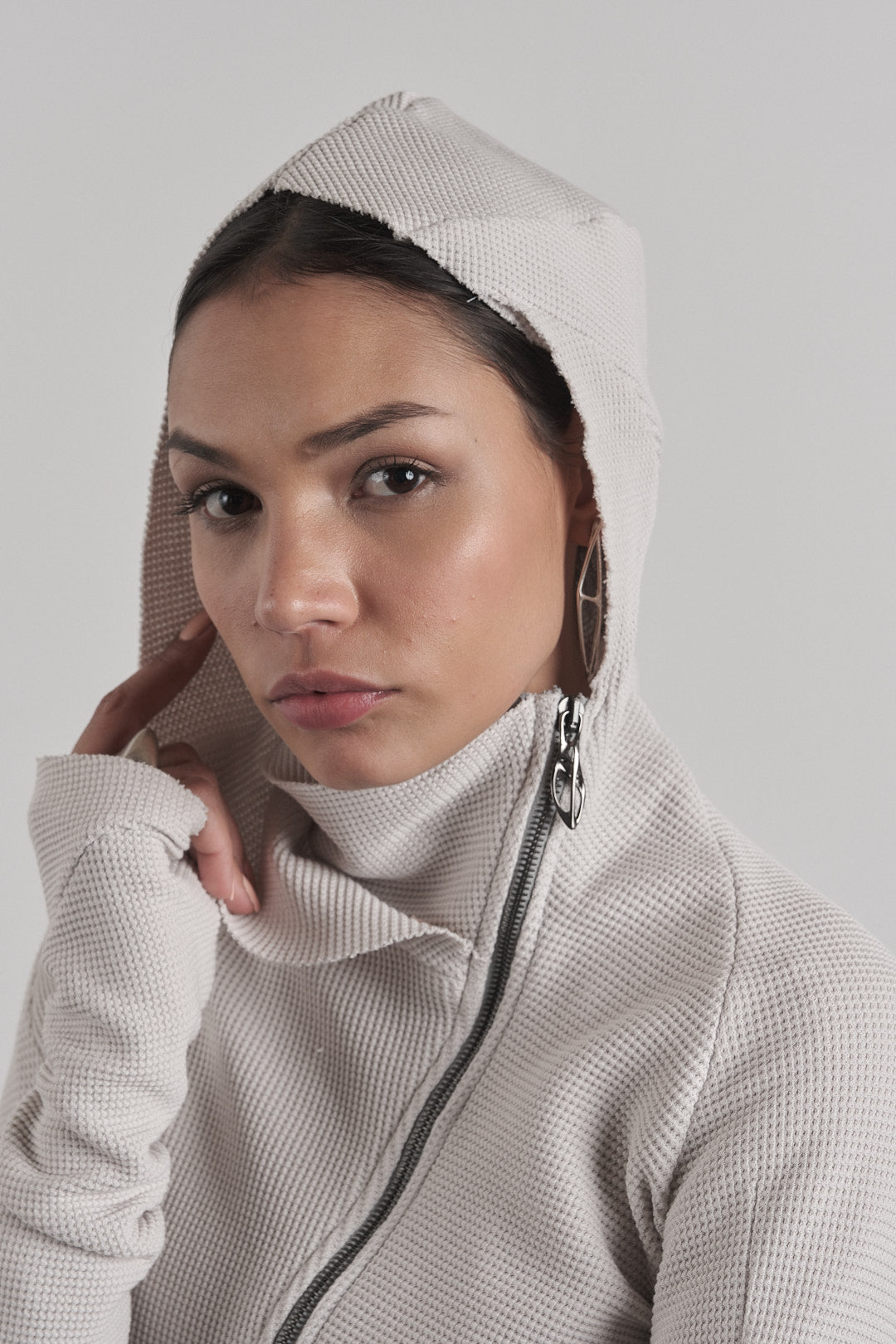 DISTORTION ZIPPED HOODIE – Hoodie, LEON EMANUEL BLANCK
