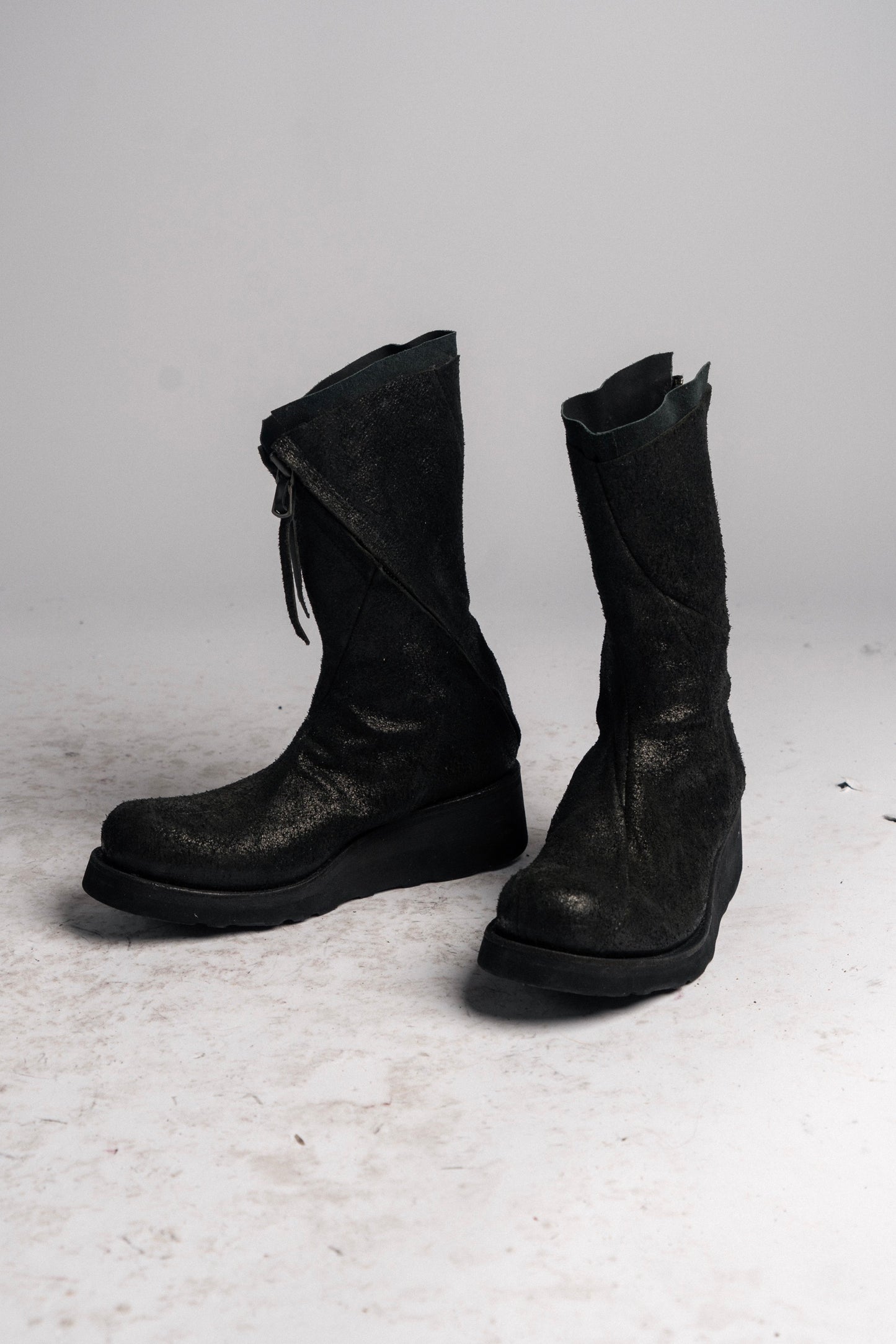 DISTORTION TALL WEDGE BOOT