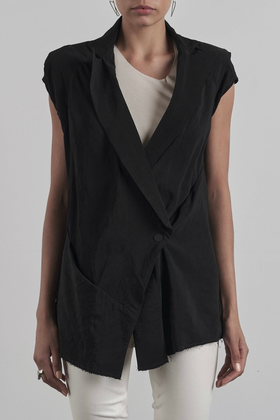DISTORTION POWER SHOULDER BLAZER – Blazer, LEON EMANUEL BLANCK