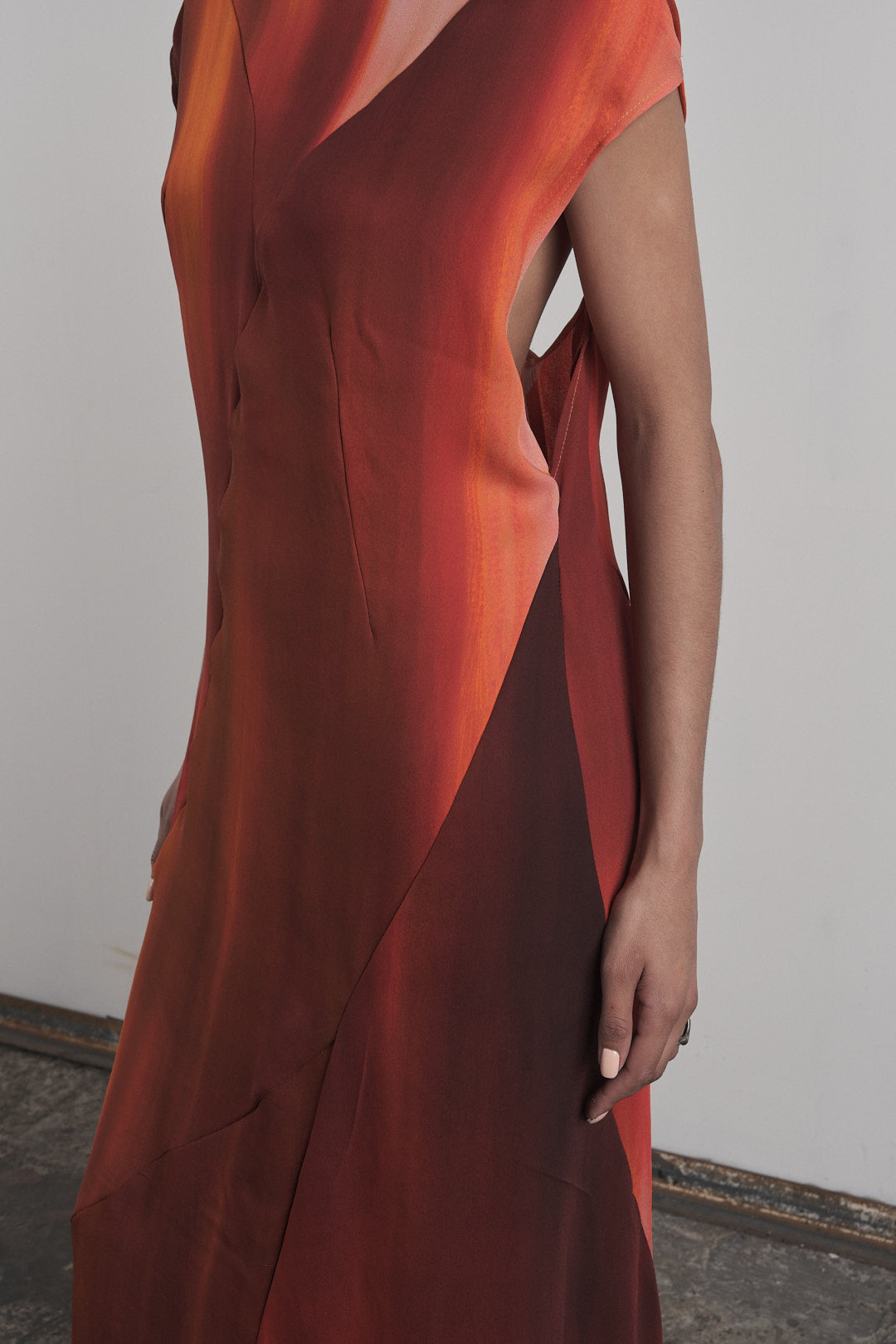 DISTORTION CAPE DRESS – Dress, LEON EMANUEL BLANCK