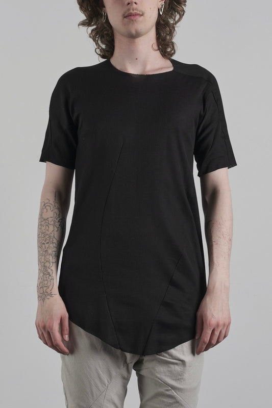 DISTORTION CURVED T-SHIRT – T-Shirt, LEON EMANUEL BLANCK