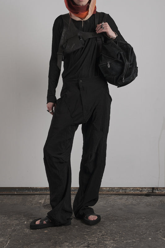 DISTORTION HIGH WAIST BAGGY PANTS – Pants, LEON EMANUEL BLANCK