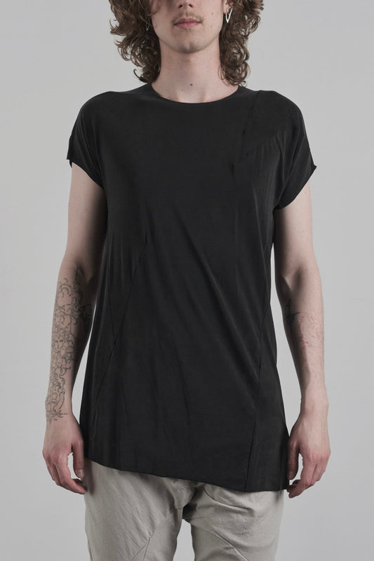 DISTORTION CAP SLEEVE T-SHIRT – T-Shirt, LEON EMANUEL BLANCK