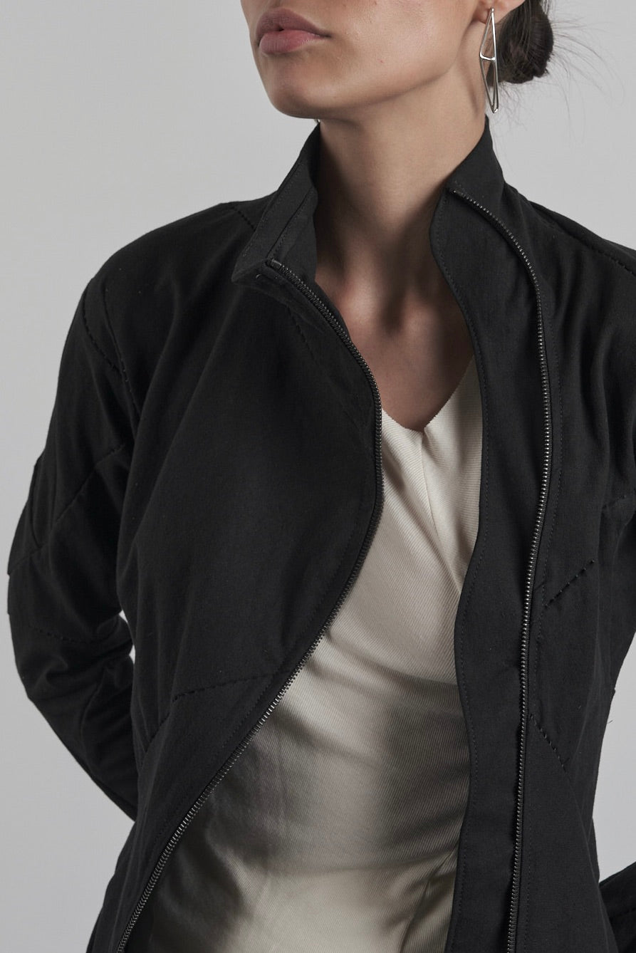 DISTORTION CURVED COAT – Coat, LEON EMANUEL BLANCK