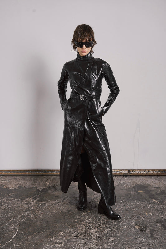 DISTORTION BIKER COAT