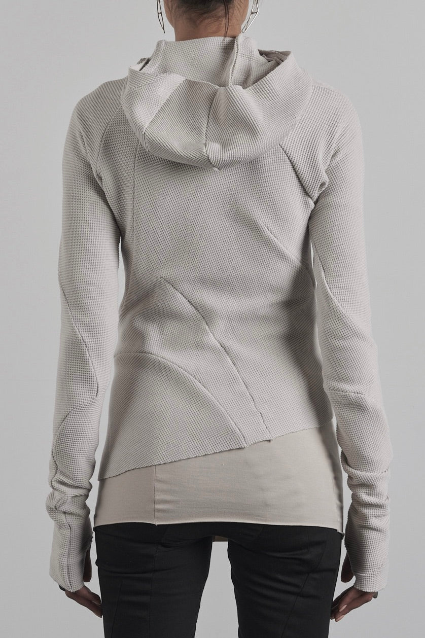 DISTORTION ZIPPED HOODIE – Hoodie, LEON EMANUEL BLANCK