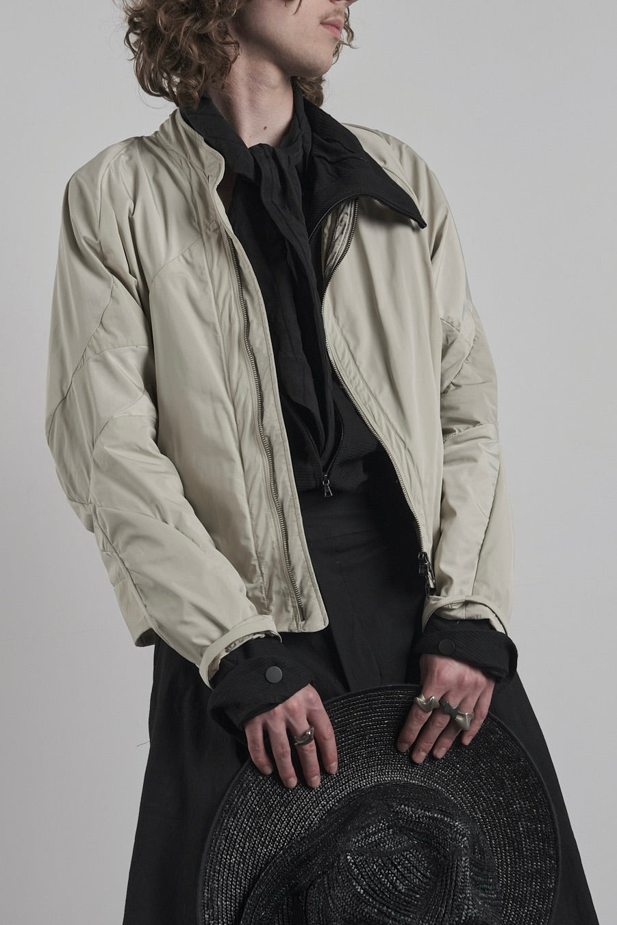 DISTORTION MAXI BOMBER JACKET – Jacket, LEON EMANUEL BLANCK