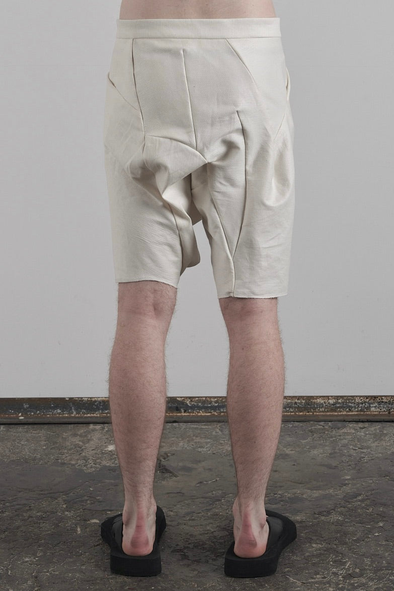 DISTORTION DROP CROTCH SHORT PANTS – Shorts, LEON EMANUEL BLANCK