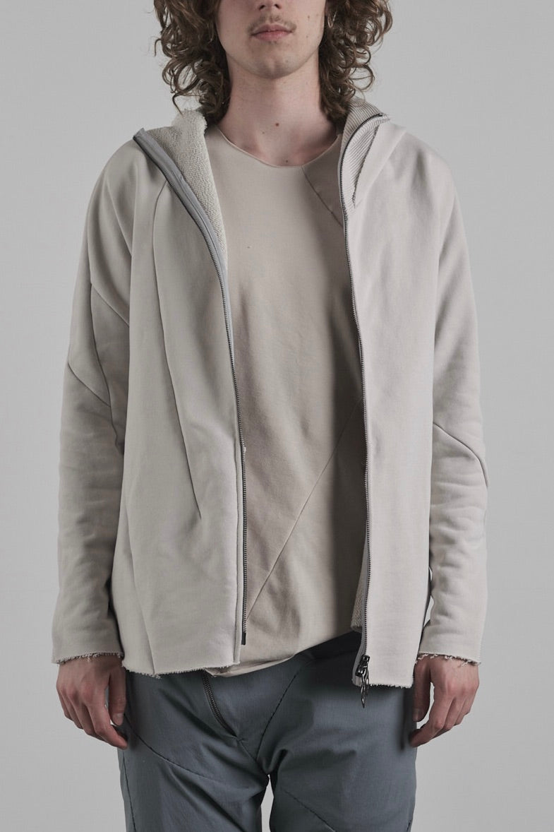 DISTORTION SHORT HOODIE ZIPPED – Hoodie, LEON EMANUEL BLANCK