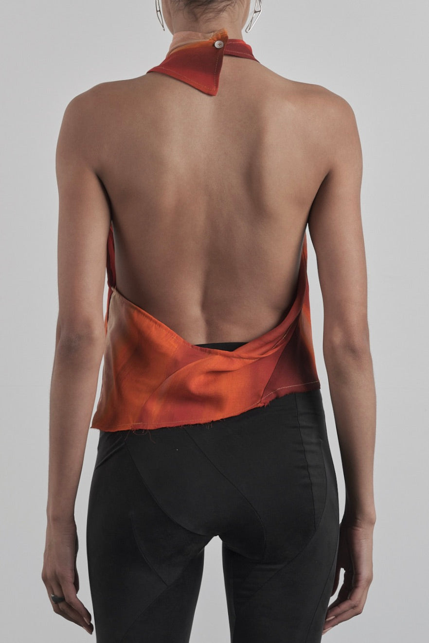DISTORTION CHOKER TOP – Top, LEON EMANUEL BLANCK