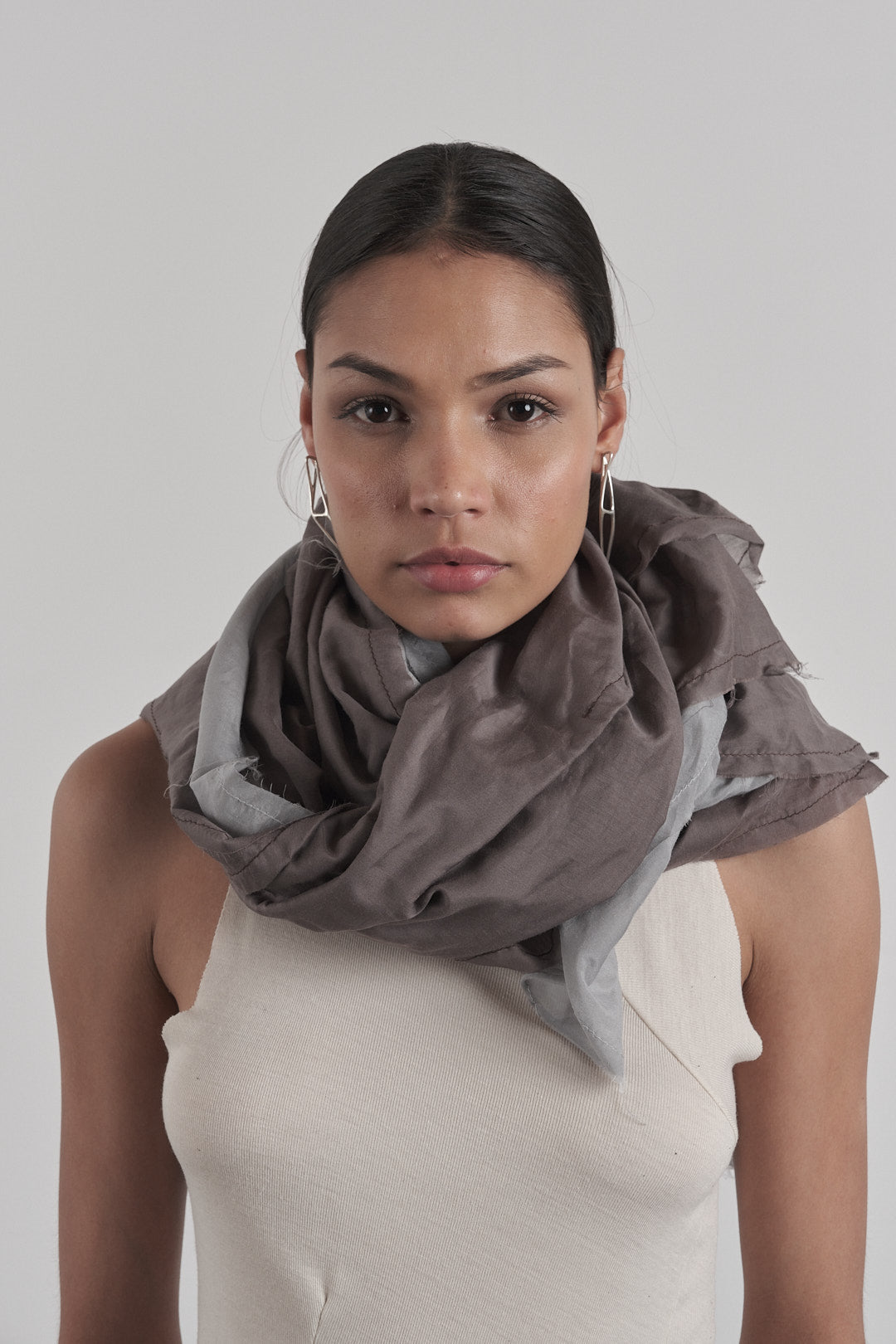 DISTORTION 2 LAYER SCARF – Scarf, LEON EMANUEL BLANCK
