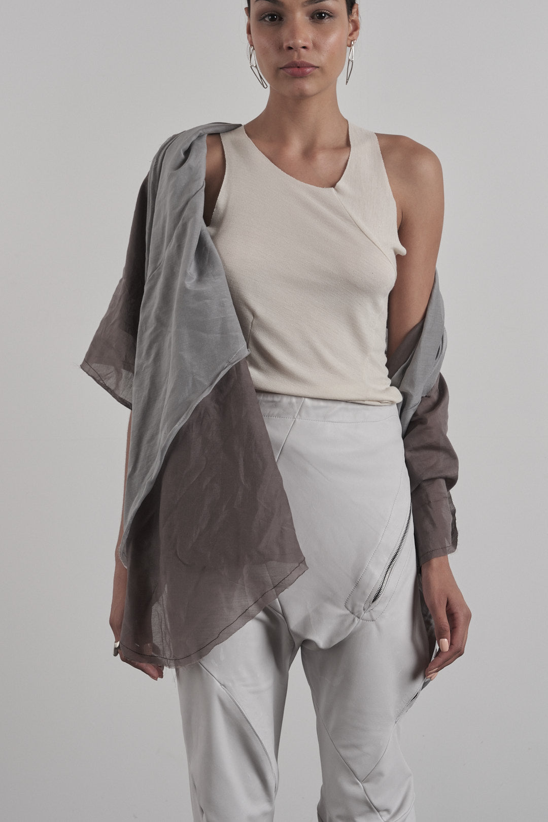 DISTORTION 2 LAYER SCARF – Scarf, LEON EMANUEL BLANCK