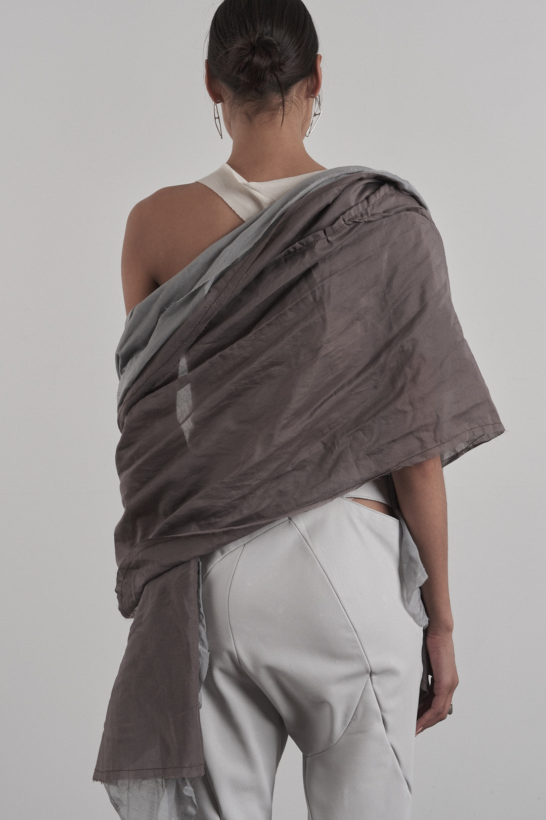 DISTORTION 2 LAYER SCARF – Scarf, LEON EMANUEL BLANCK
