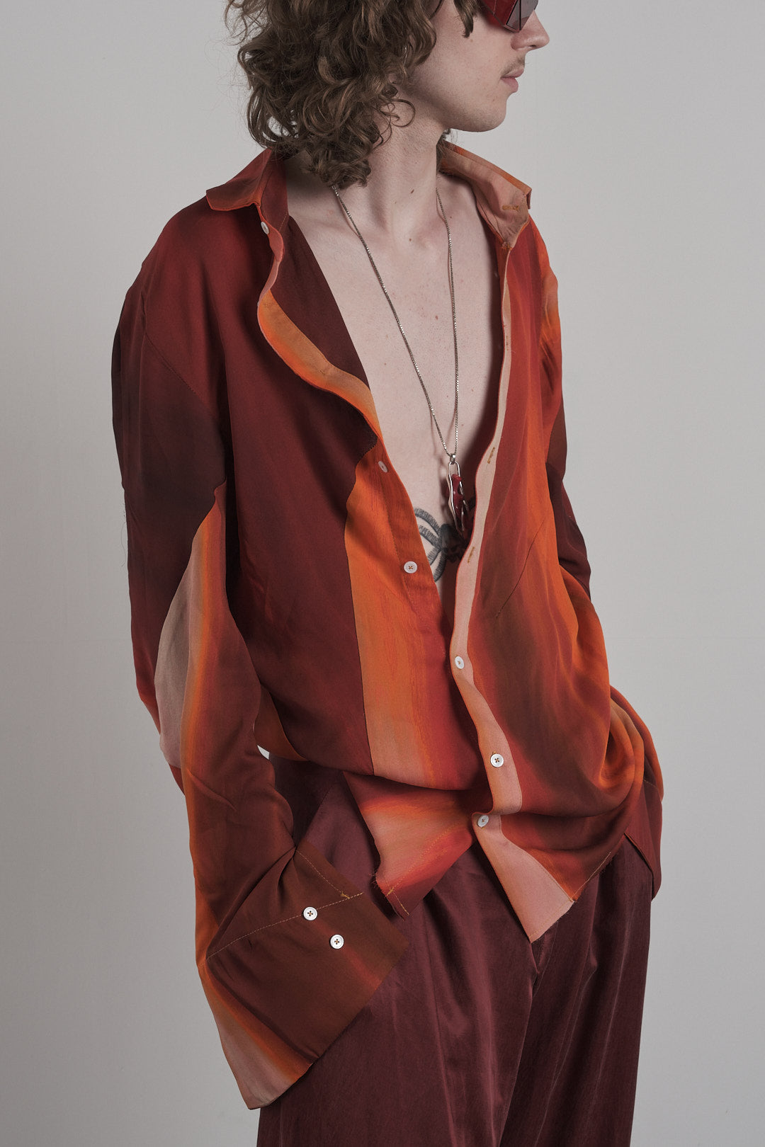 DISTORTION BUTTON DOWN SHIRT – Shirt, LEON EMANUEL BLANCK