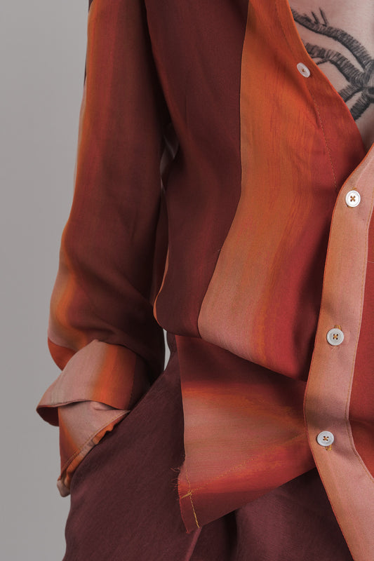DISTORTION BUTTON DOWN SHIRT – Shirt, LEON EMANUEL BLANCK