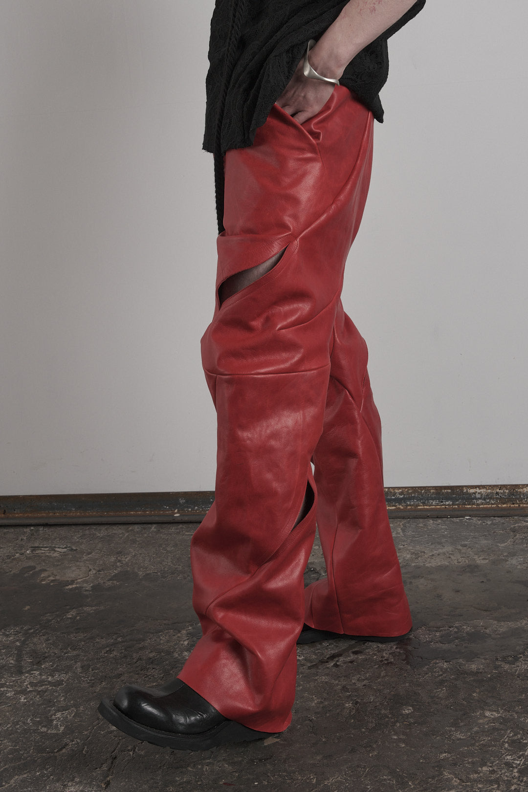 DISTORTION HIGH WAIST BAGGY PANTS – Pants, LEON EMANUEL BLANCK