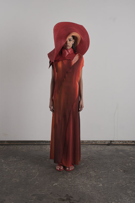 DISTORTION CAPE DRESS – Dress, LEON EMANUEL BLANCK