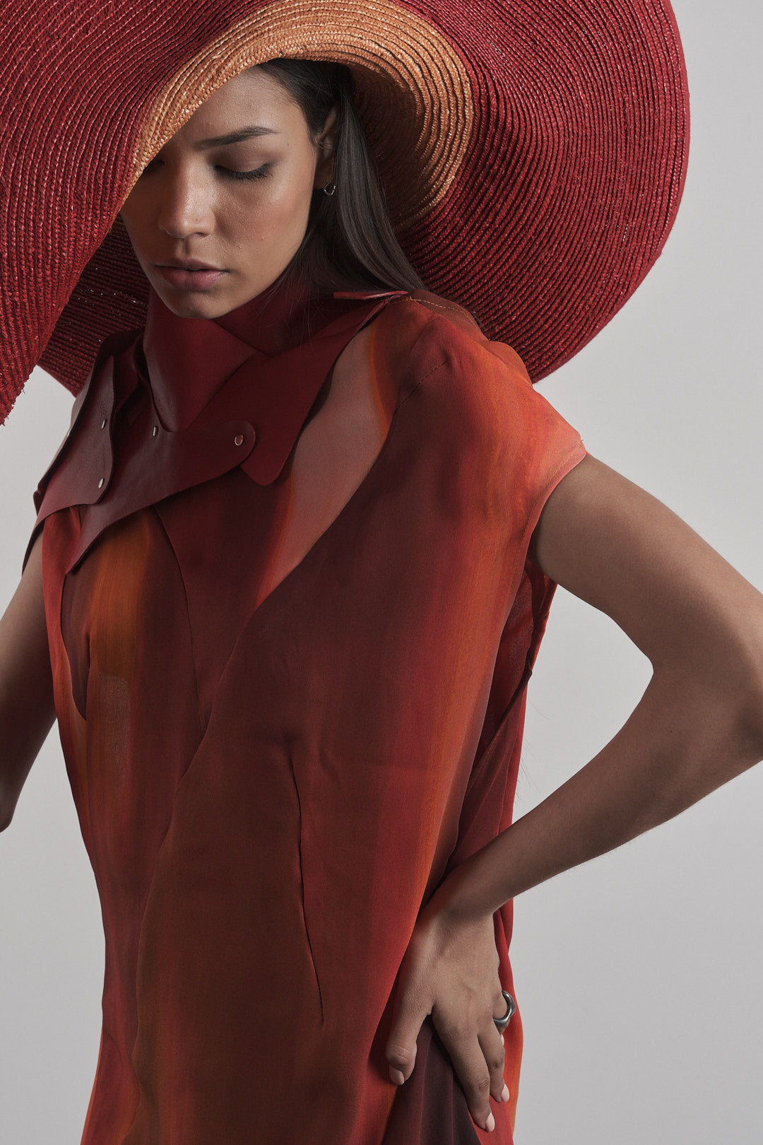 DISTORTION CAPE DRESS – Dress, LEON EMANUEL BLANCK