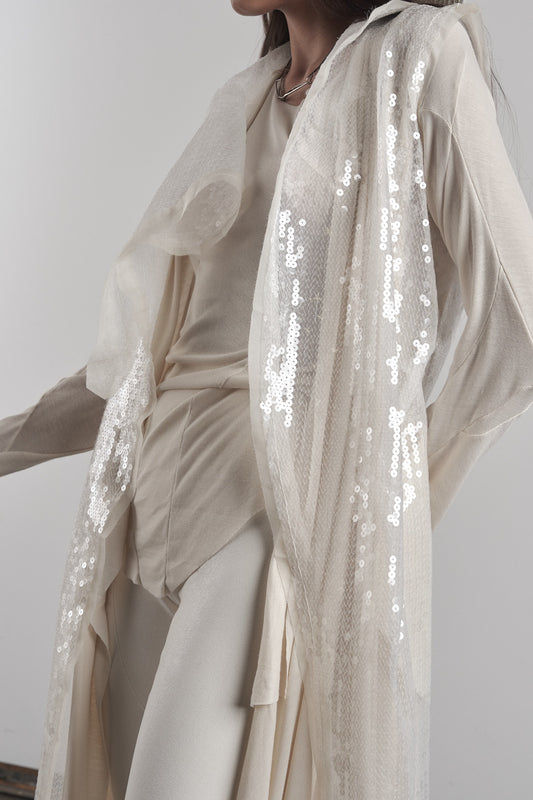 DISTORTION WRAP CARDIGAN – Cardigan, LEON EMANUEL BLANCK