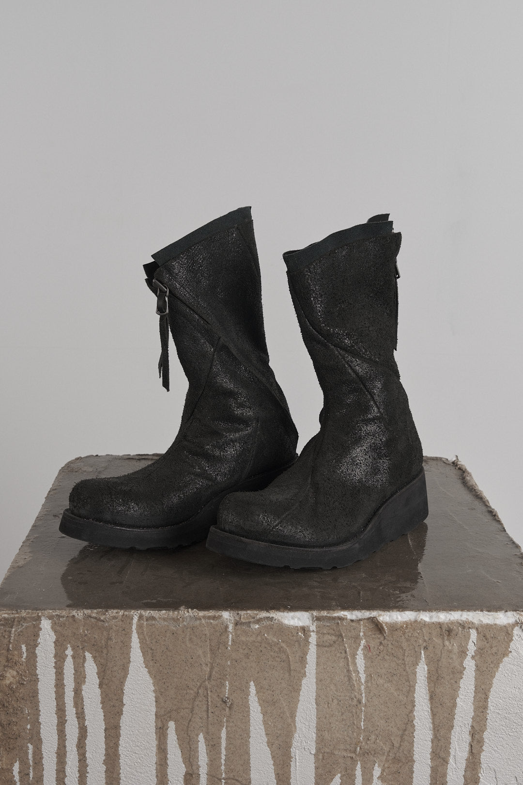 DISTORTION TALL WEDGE BOOT – Boot, LEON EMANUEL BLANCK