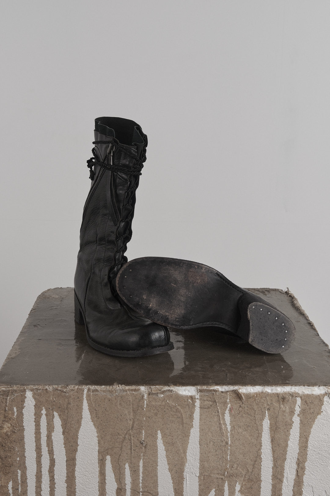 DISTORTION HEELED COMBAT BOOT – Boot, LEON EMANUEL BLANCK