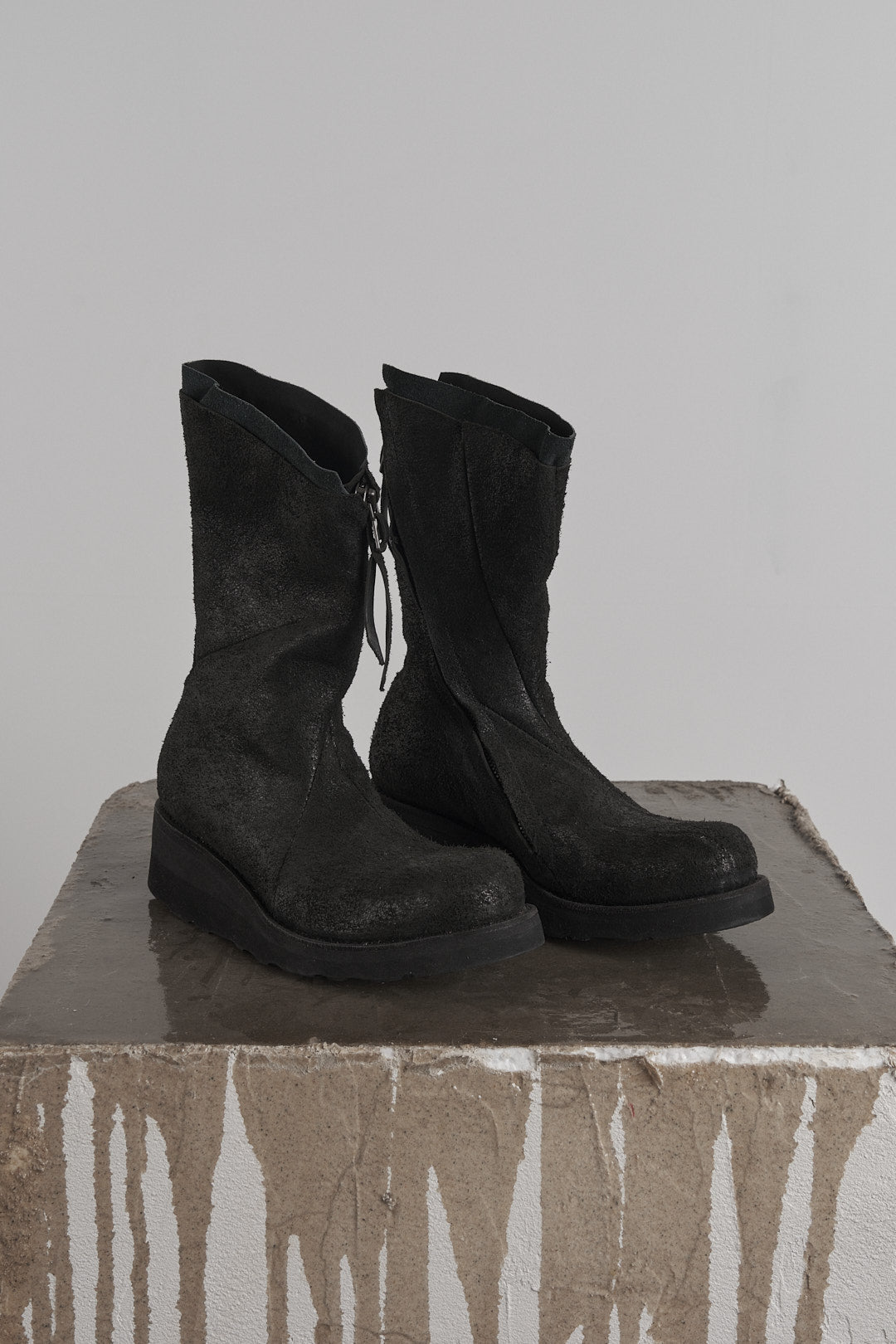 DISTORTION TALL WEDGE BOOT – Boot, LEON EMANUEL BLANCK